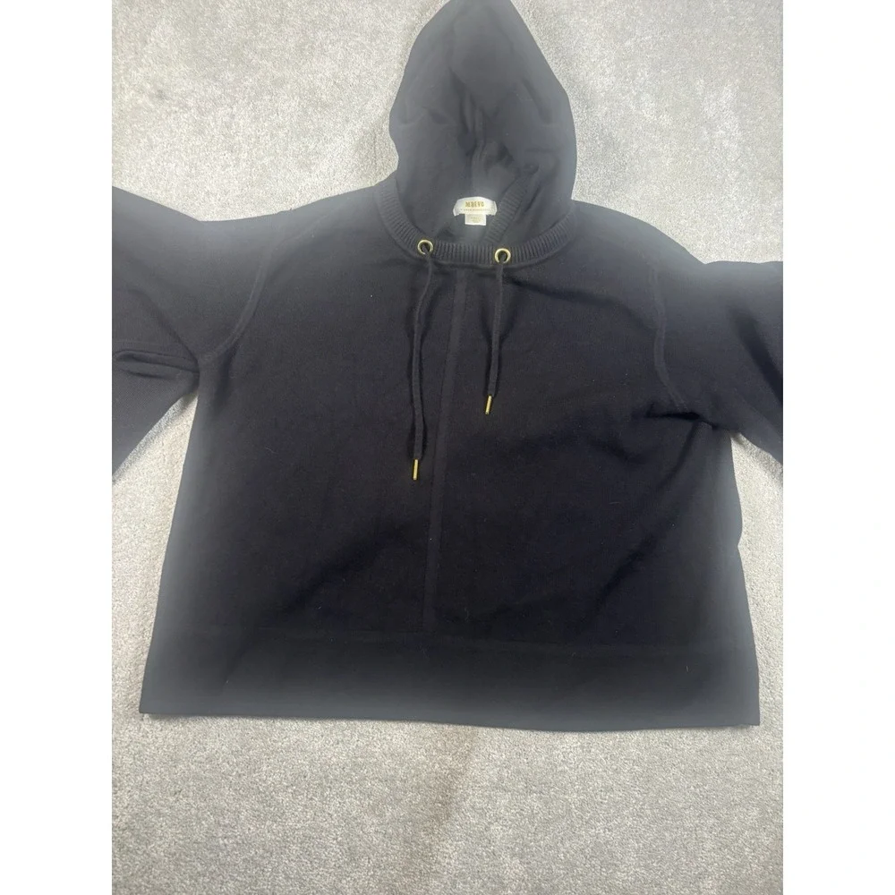 black anthropologie poncho sweater hooded small‎  Bell Sleeves Soft Thick